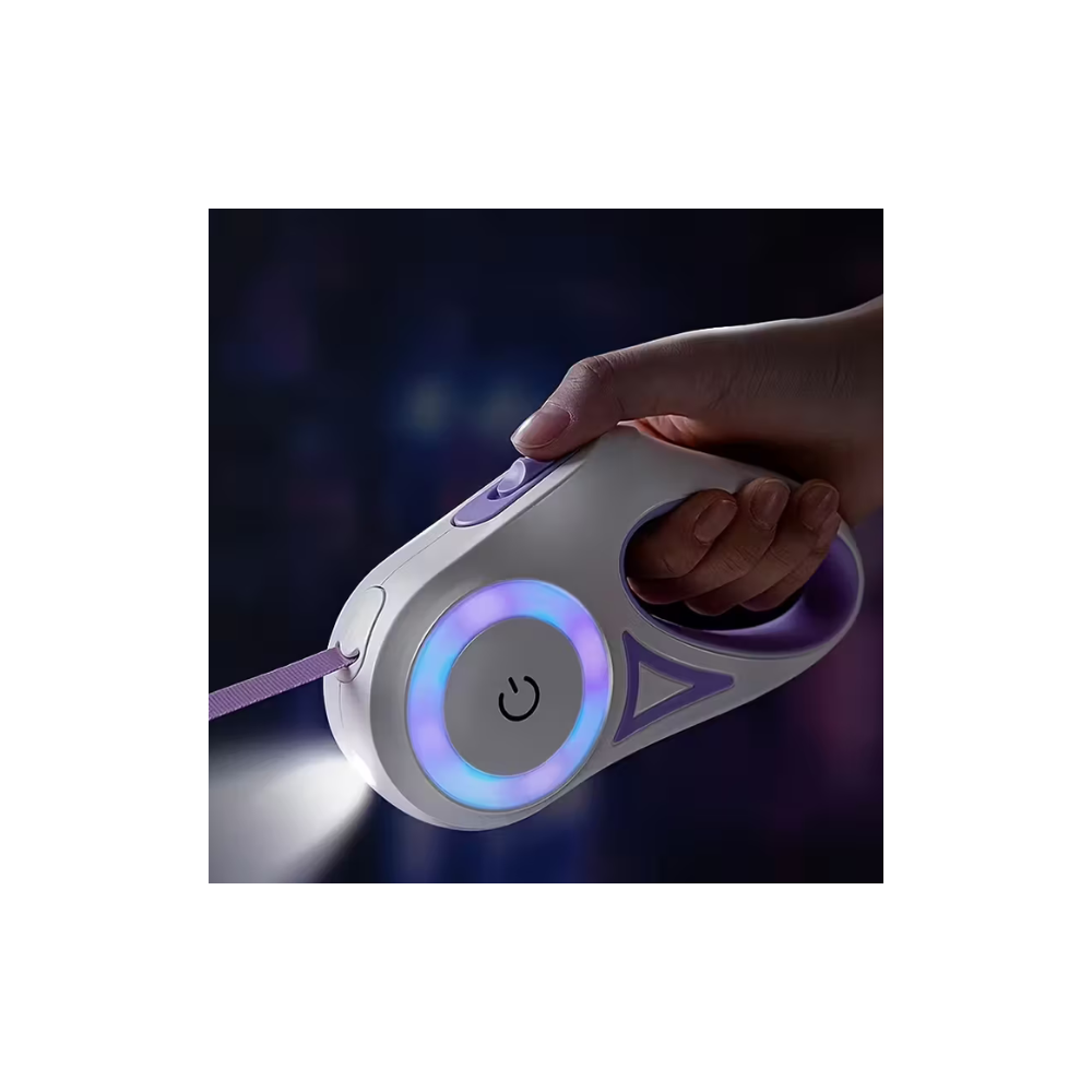 GUINZAGLIO RETRATTILE CON TORCIA LED