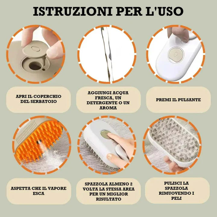 SPAZZOLA CON SISTEMA SPRAY A VAPORE