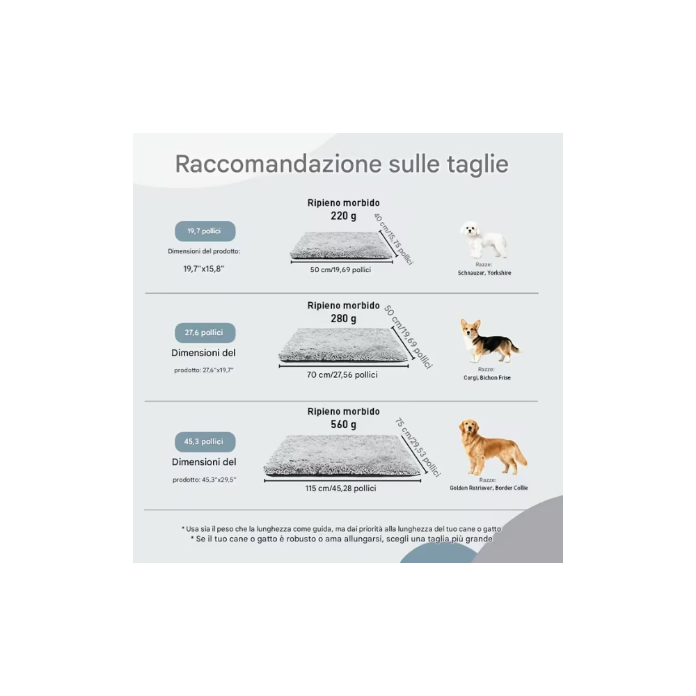 TAPPETINO TERMICO AUTORISCALDANTE