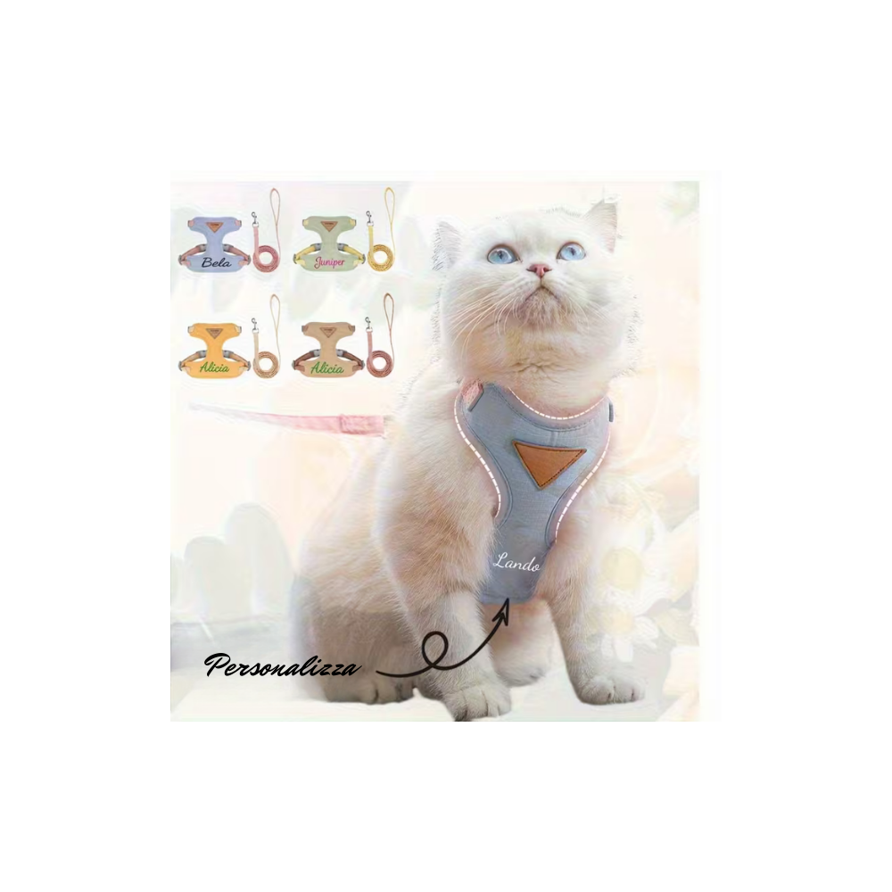 PETTORINA PERSONALIZZABILE CON GUINZAGLIO
